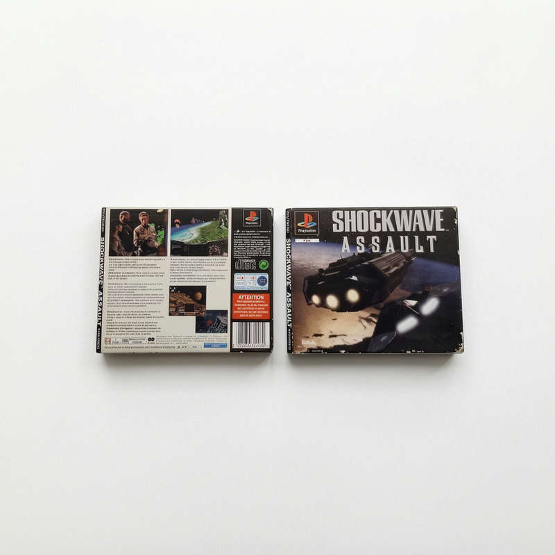 Jaquette avant et arrière Shockwave Assault Playstation 1 (PS1)