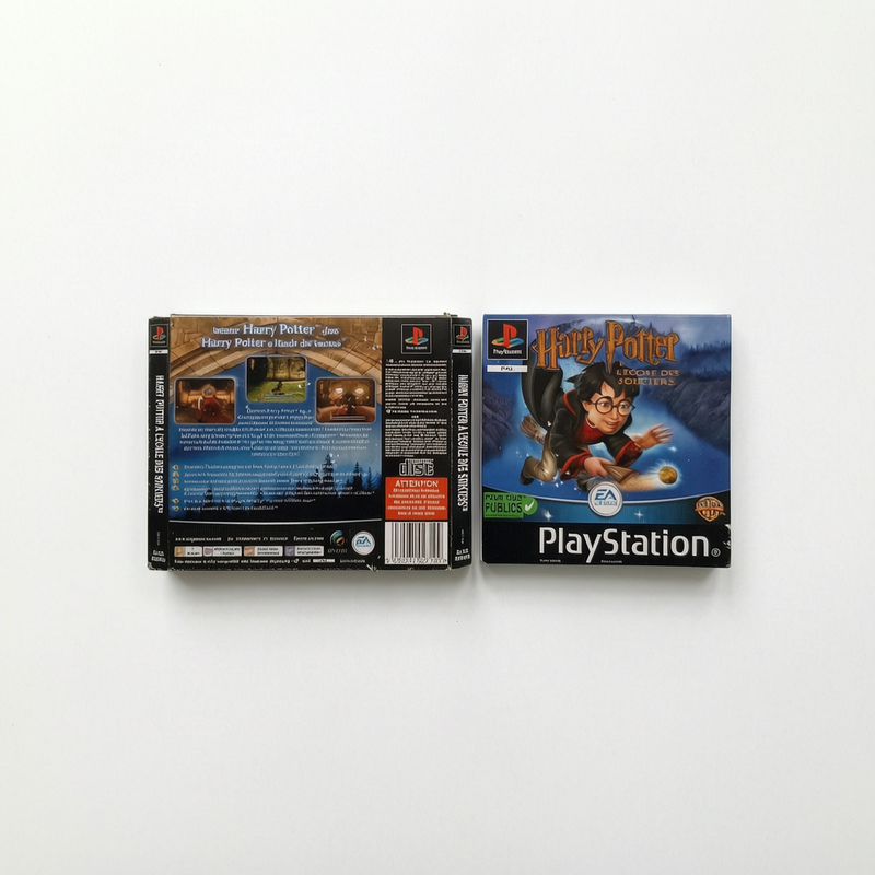 Jaquette avant et arrière Harry Potter à l'école des sorciers Playstation 1 (PS1)