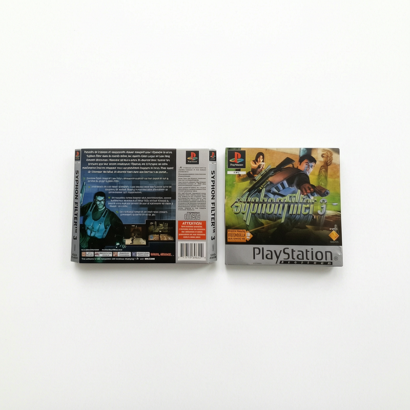 Jaquette avant et arrière Syphon Filter 3 Platinium Playstation 1 (PS1)