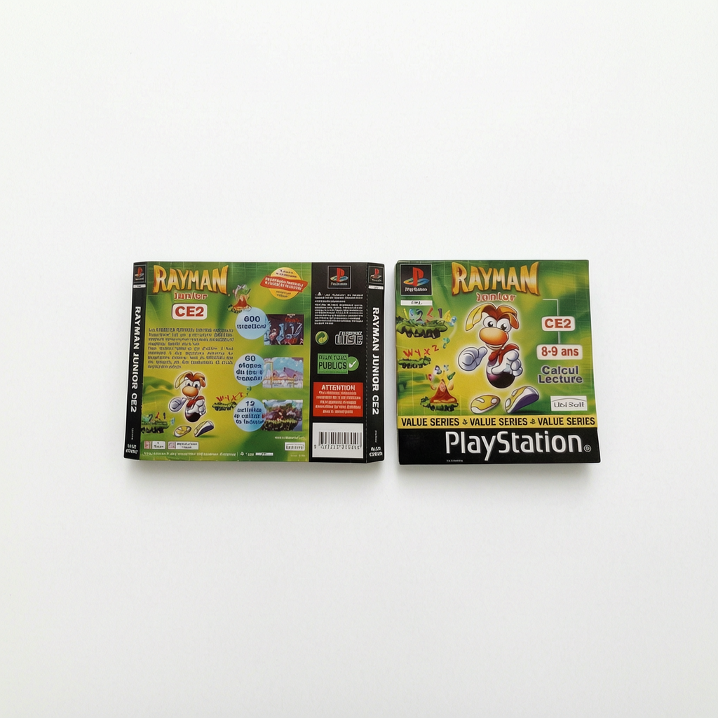 Jaquette avant et arrière Rayman Junior Playstation 1 (PS1)
