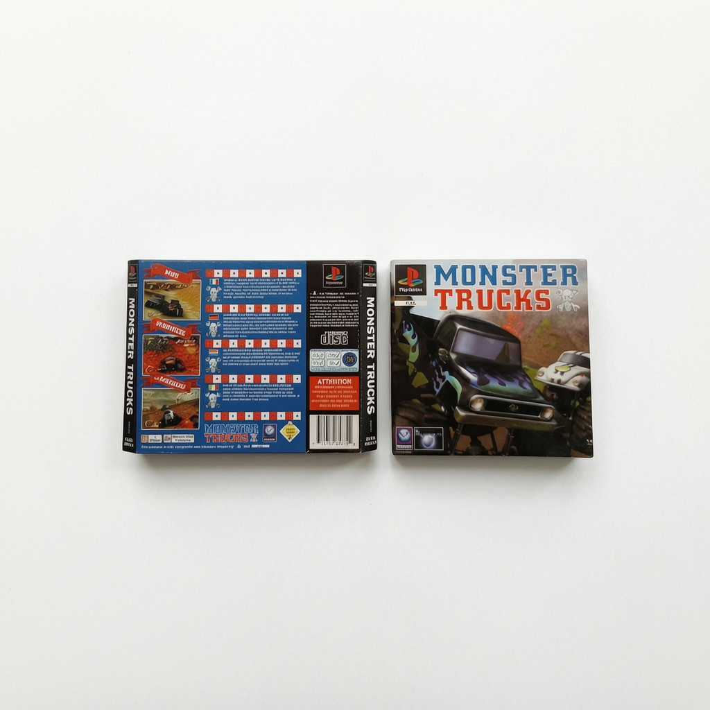 Jaquette avant et arrière Monster Trucks Playstation 1 (PS1)