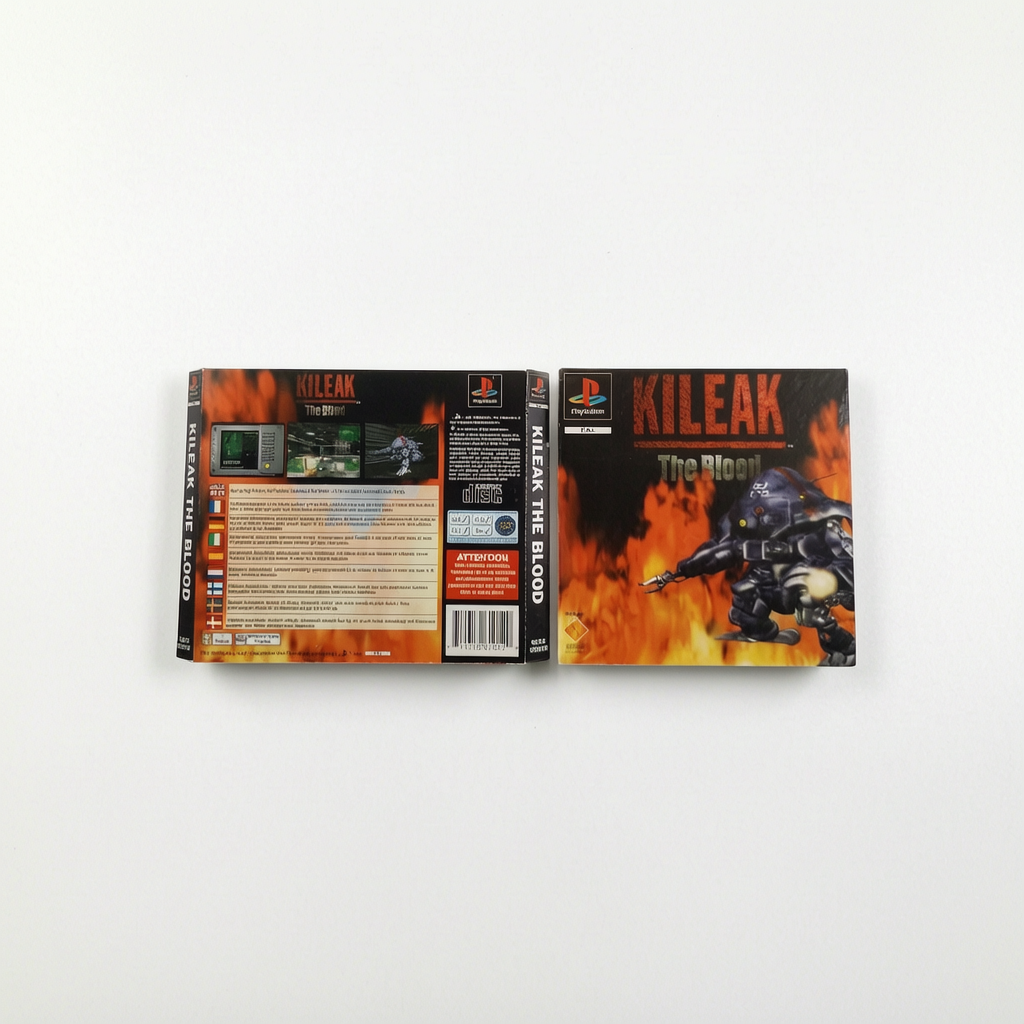 Jaquette avant et arrière Kileak The Blood Playstation 1 (PS1)
