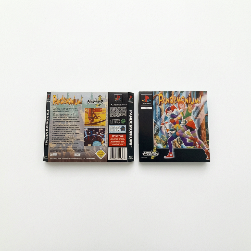 Jaquette avant et arrière Pandemonium Playstation 1 (PS1)