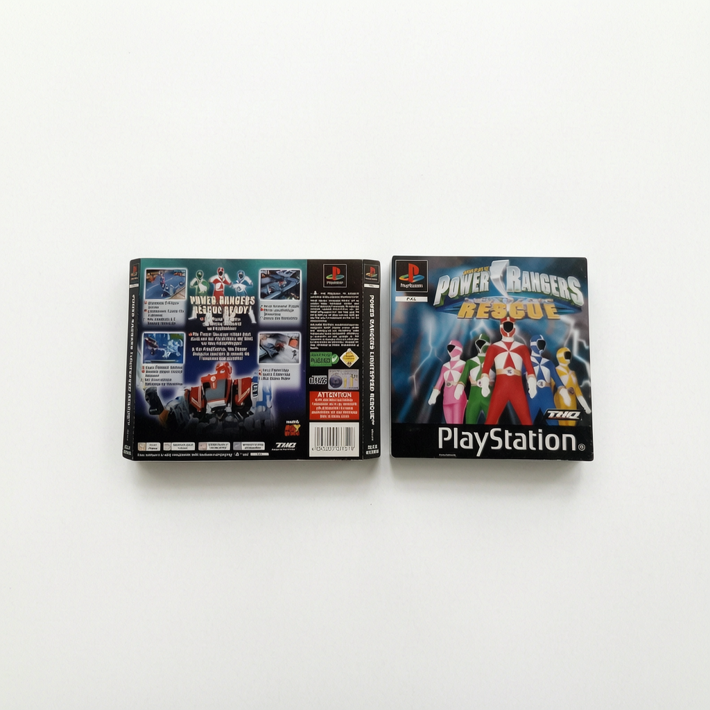 Jaquette avant et arrière Power Rangers Rescue Playstation 1 (PS1)