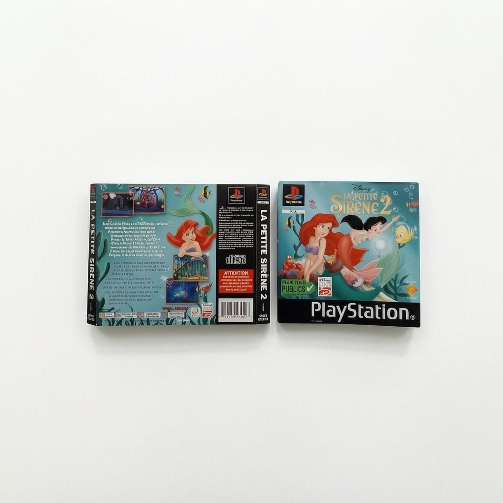 Jaquette avant et arrière La Petite Sirène 2 Playstation 1 (PS1)