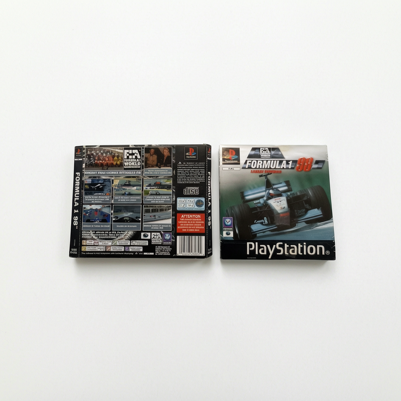Jaquette avant et arrière Formula 1 98 Playstation 1 (PS1)