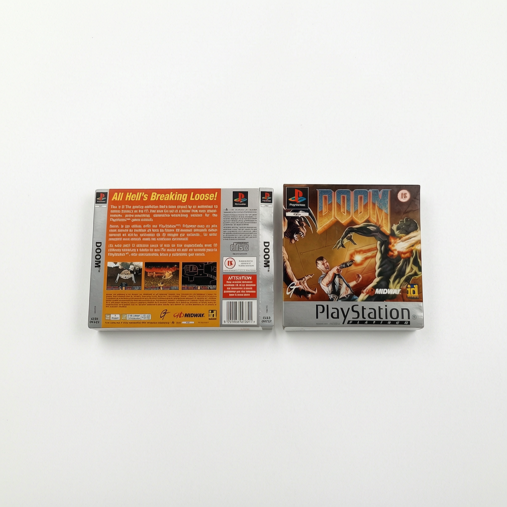 Jaquette avant et arrière Doom Platinium Playstation 1 (PS1)