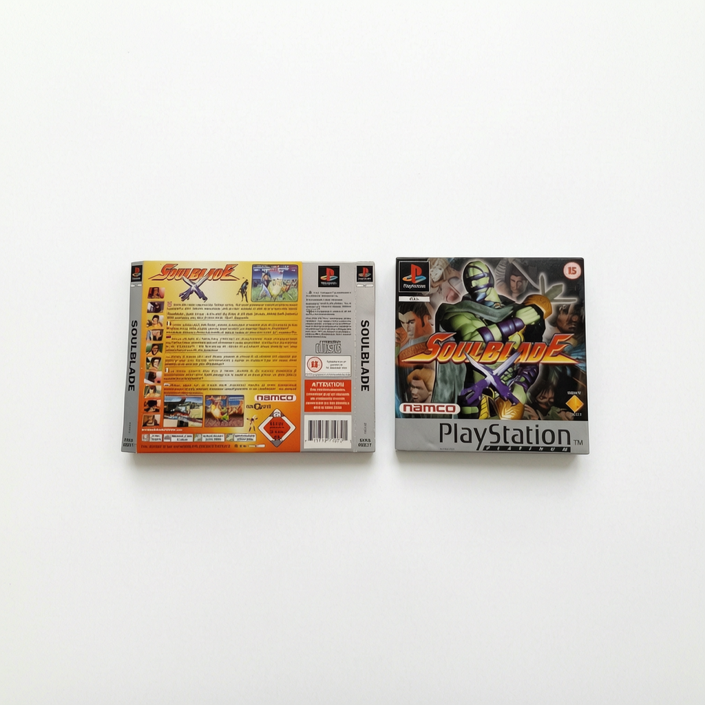 Jaquette avant et arrière SoulBlade Platinium Playstation 1 (PS1)