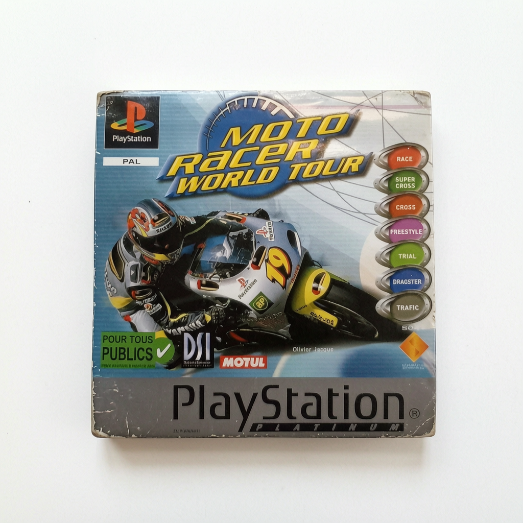 Jaquette avant Moto Racer World Tour Platinium Playstation 1 (PS1)