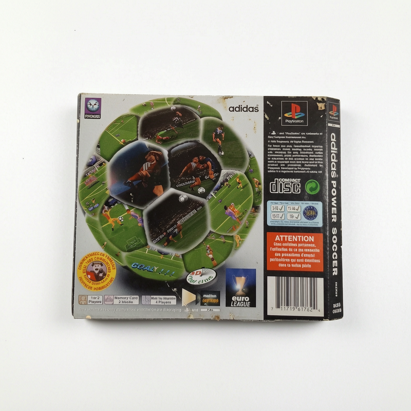 Jaquette arrière Adidas Power Soccer Playstation 1 (PS1)