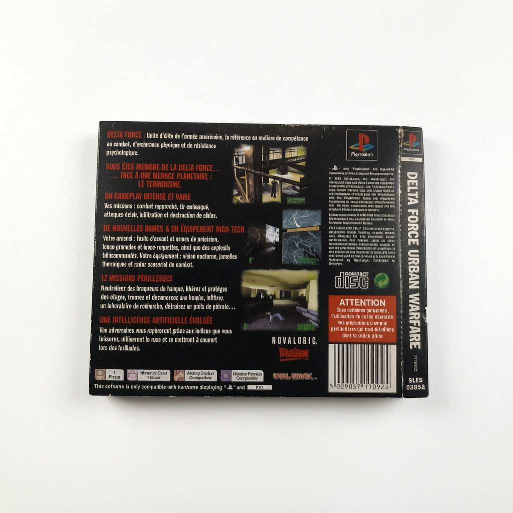 Jaquette arrière Delta Force Playstation 1 (PS1)