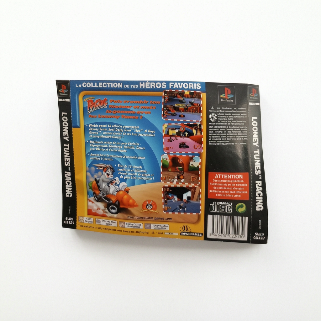 Jaquette arrière Looney Tunes Racing Playstation 1 (PS1)