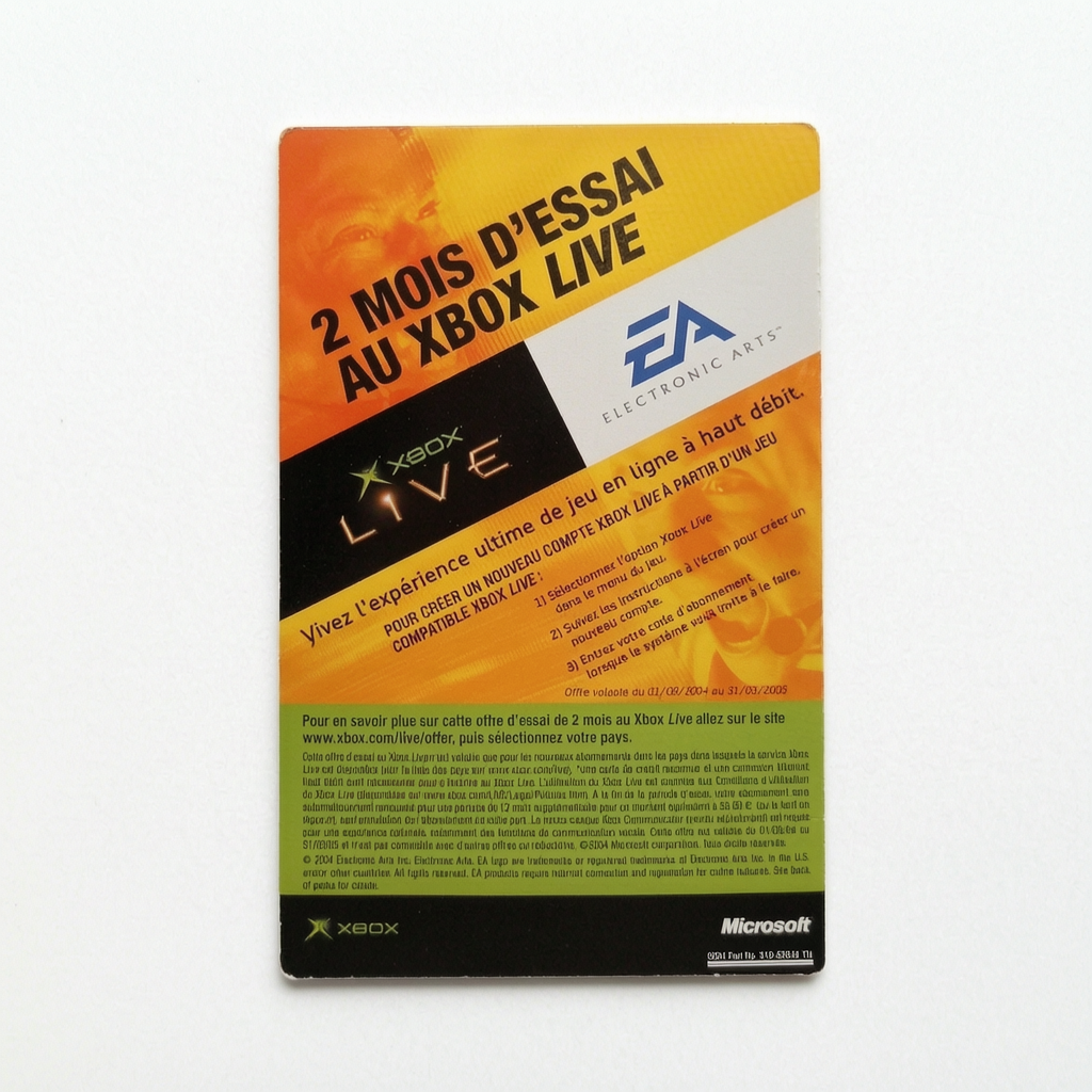 Carte 2 mois d'essai Xbox Live