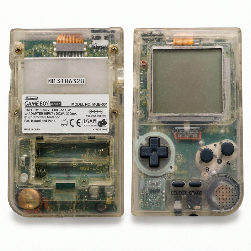 Nintendo Game Boy Pocket Transparent sans cache pile Loose