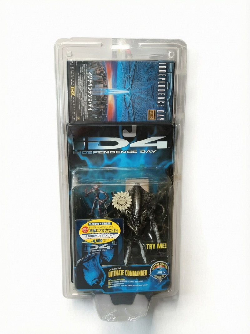 Figurine Alien Independence Day Ultimate Commander avec VHS en blister