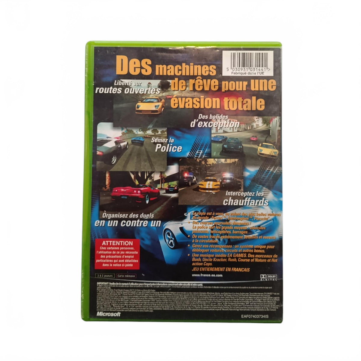 Need For Speed Poursuite Infernale 2 Xbox