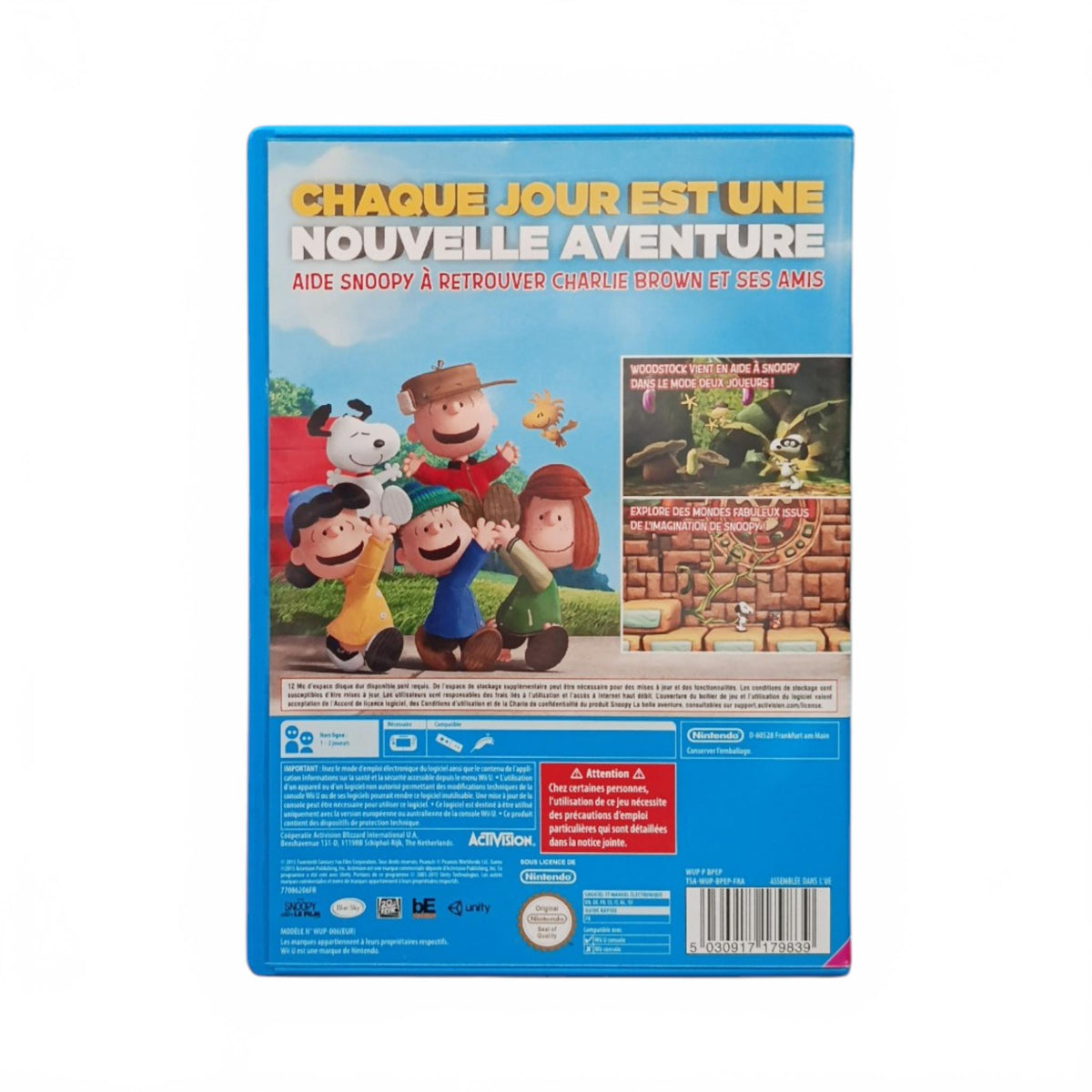 Snoopy La Belle Aventure Wii U Complet Version FRA