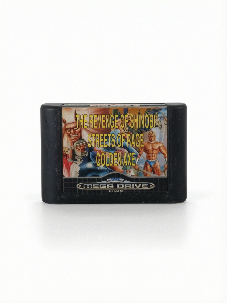 Mega Games 2 (Shinobi/Golden Axe/ Street of rage) Megadrive en loose Version FRA