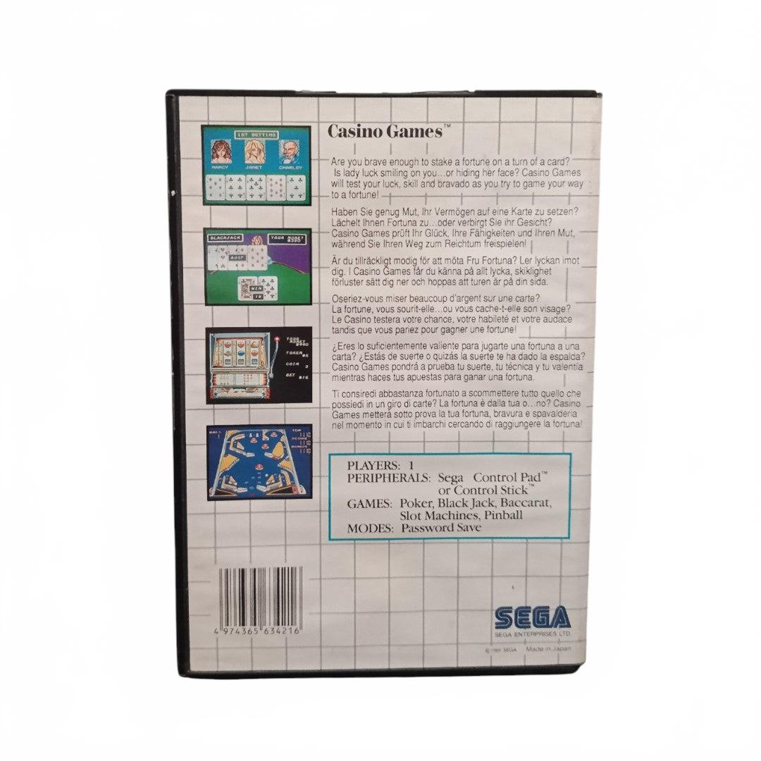 Casino Games Sega Master System Version FRA