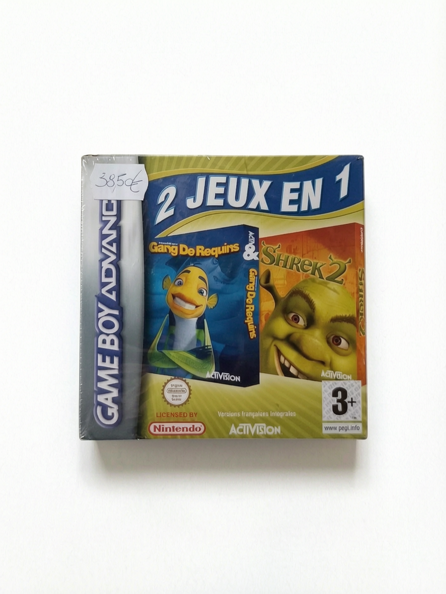 2 jeux en 1 Gang de requin et Shrek 2 Game Boy Advance (GBA) en boite complet Version FRA  Neuf (reblister)