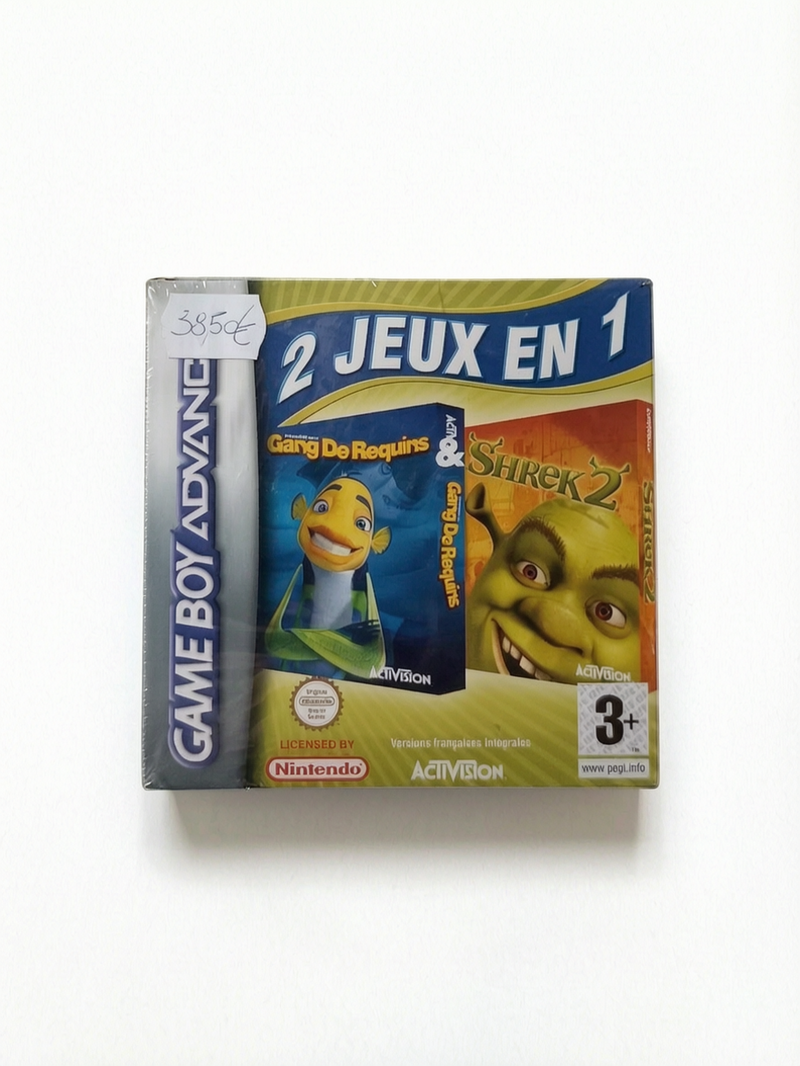 2 jeux en 1 Gang de requin et Shrek 2 Game Boy Advance (GBA) en boite complet Version FRA  Neuf (reblister)