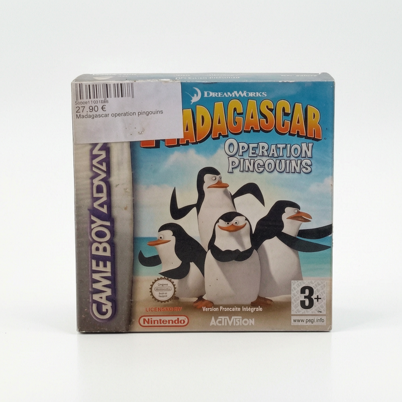 Madagscar Operation Pingouins Game Boy Advance (GBA) en boite complet Version FRA Authentique Neuf