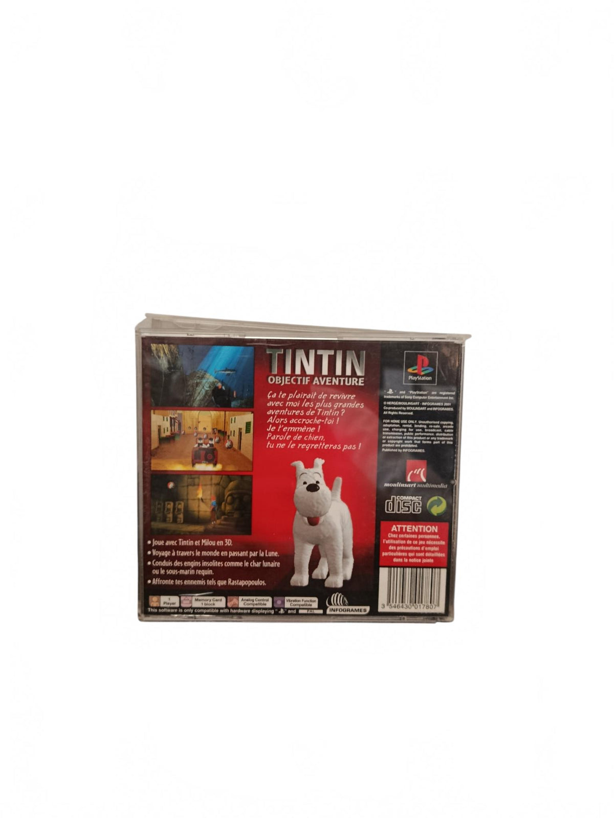 Tintin Objectif Aventure Playstation 1 (PS1) Seconde vie