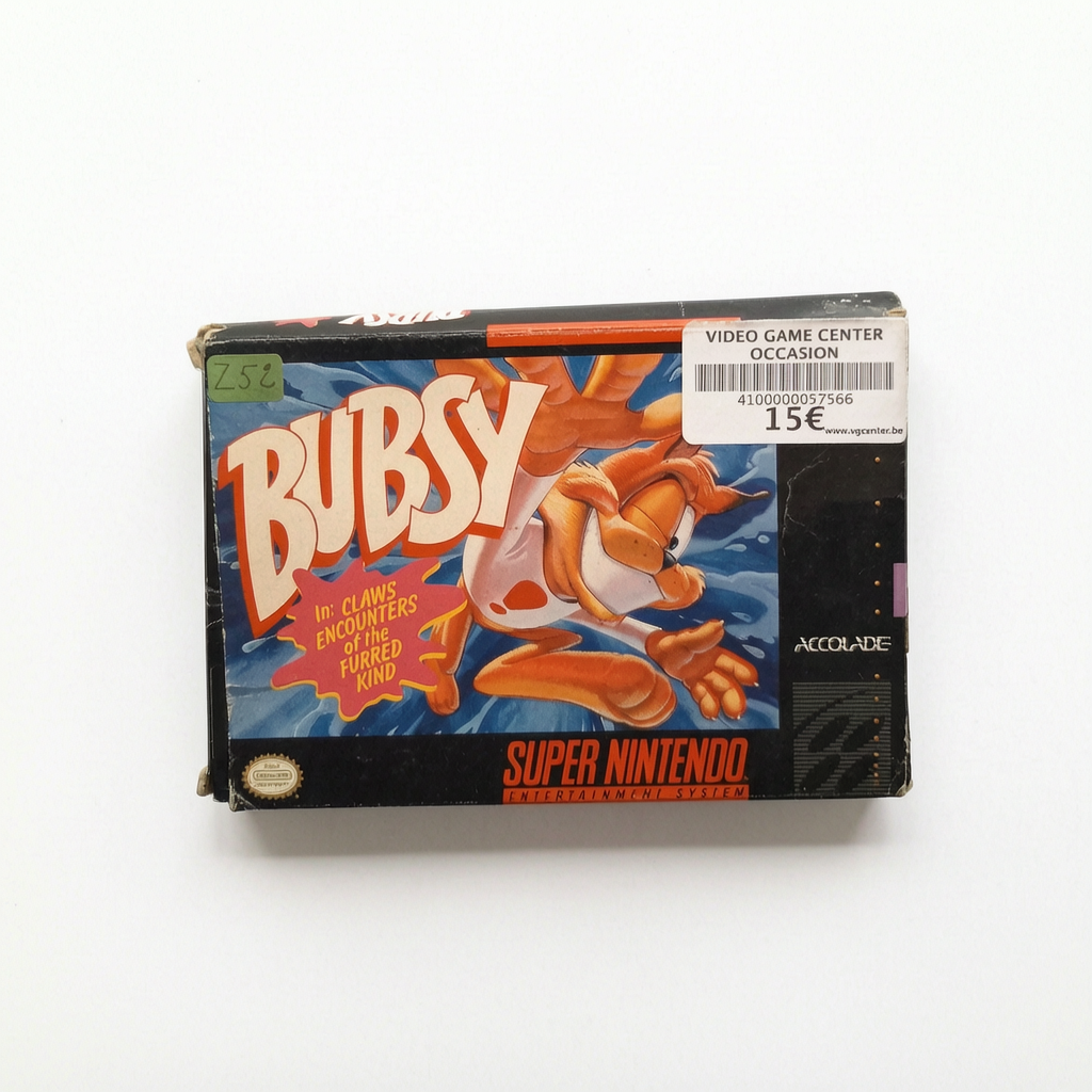 Bubsy Super Nintendo (SNES) Complet en boîte avec notice