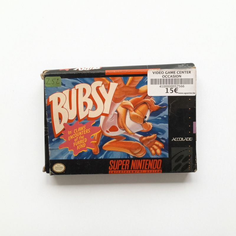 Bubsy Super Nintendo (SNES) Complet en boîte avec notice