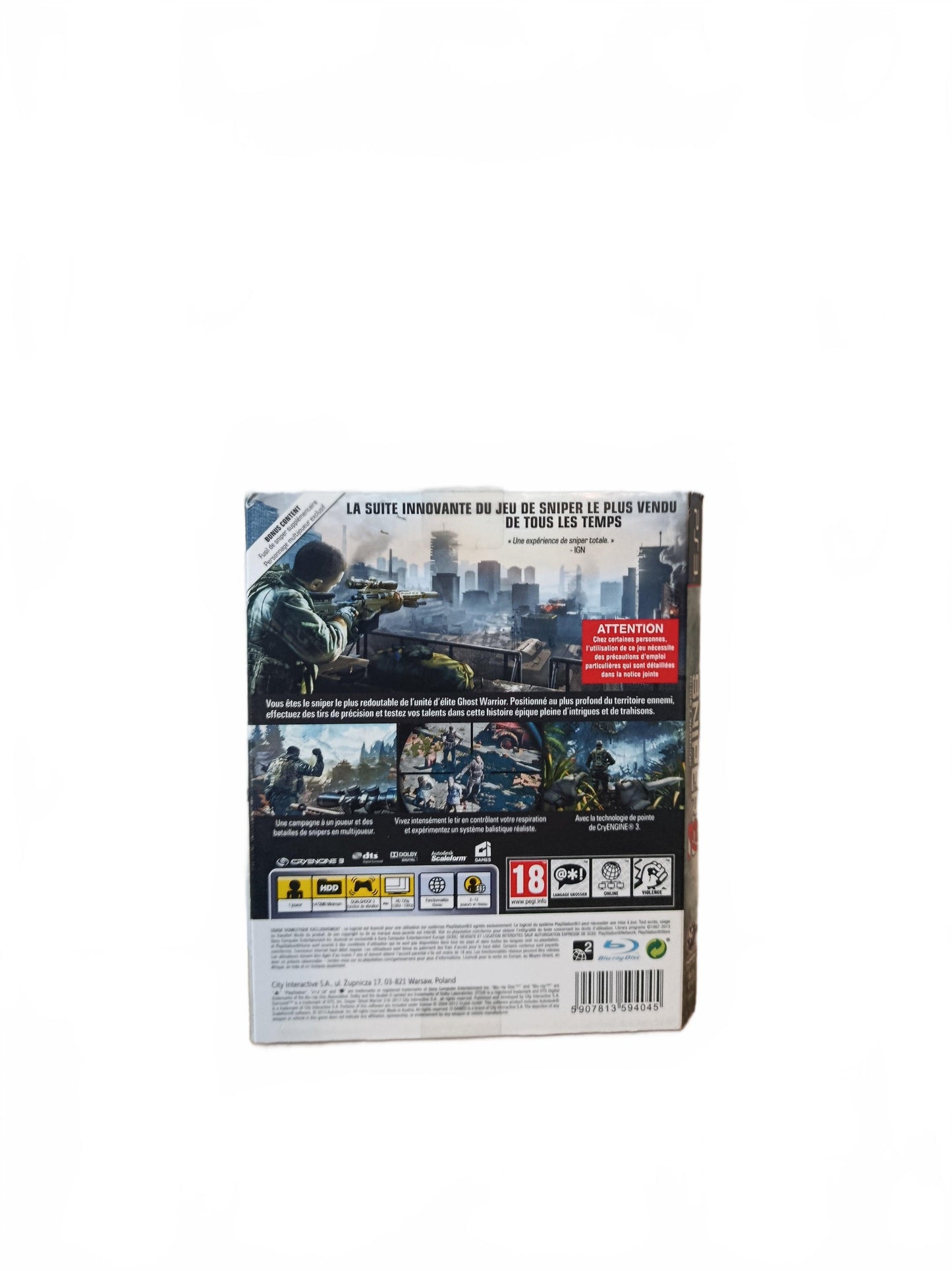 Fourreau Sniper 2 : Ghost Warrior Playstation 3 (PS3) Edition limited