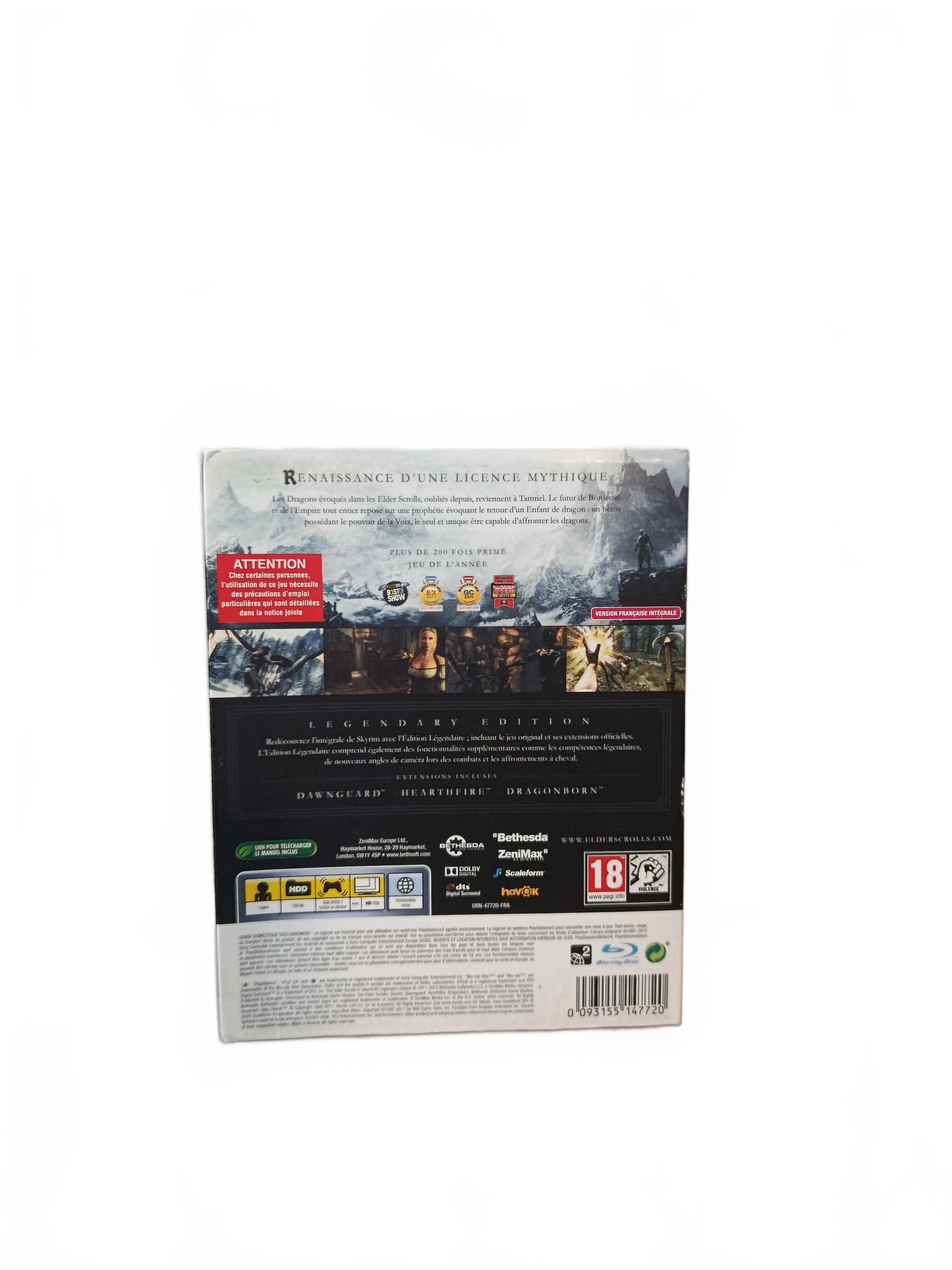 Fourreau Skyrim Playstation 3 (PS3)