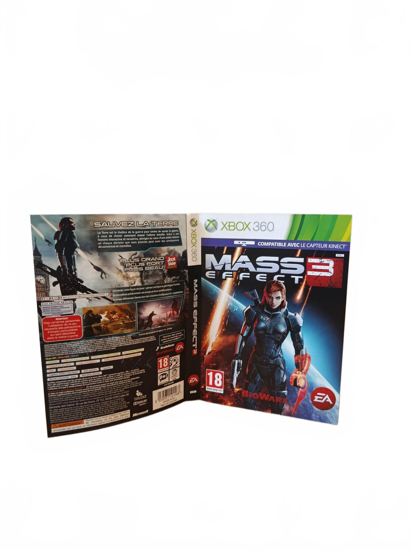 Jaquette seule Mass Effect 3 Xbox 360 seule