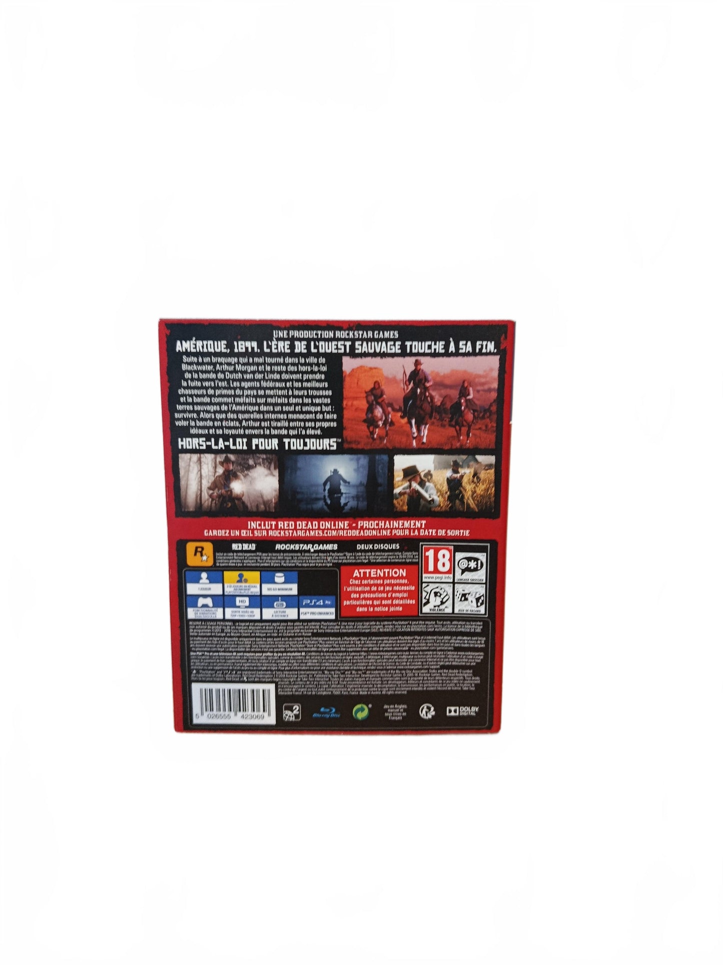 jaquette seule Red Dead Redemption II Playstation 4 (PS4)