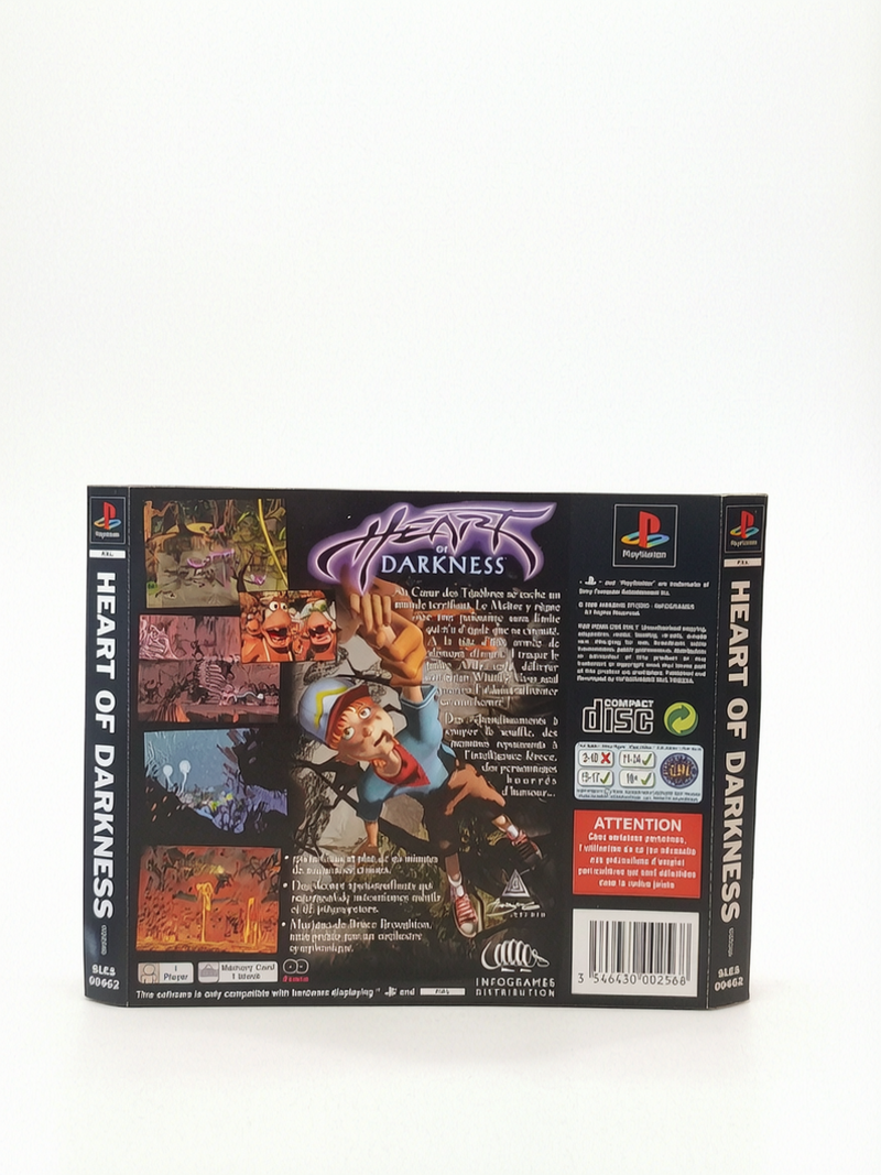 jaquette arrière seul Heart Darkness  Playstation 1 (PS1)