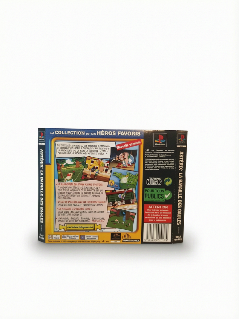 jaquette arrière Astérix La Bataille Des Gaulles Playstation 1 (PS1)