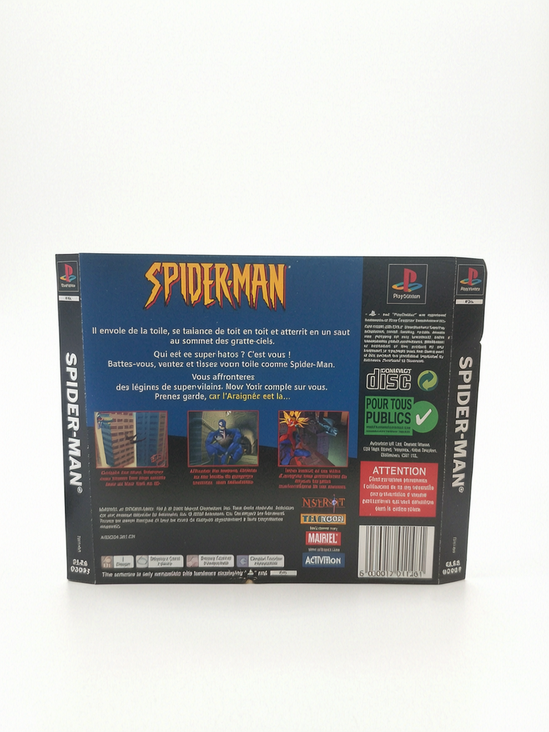 jaquette arrière Spider-man Playstation 1 (PS1)