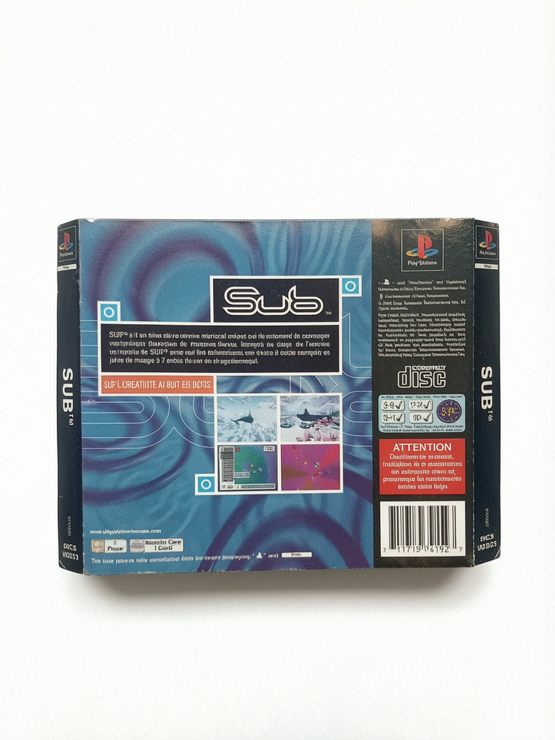 jaquette arrière SUB Playstation 1 (PS1)