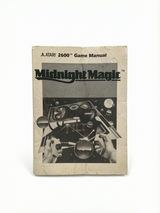 Notice Midnight Magic Atari 2600 Version UK
