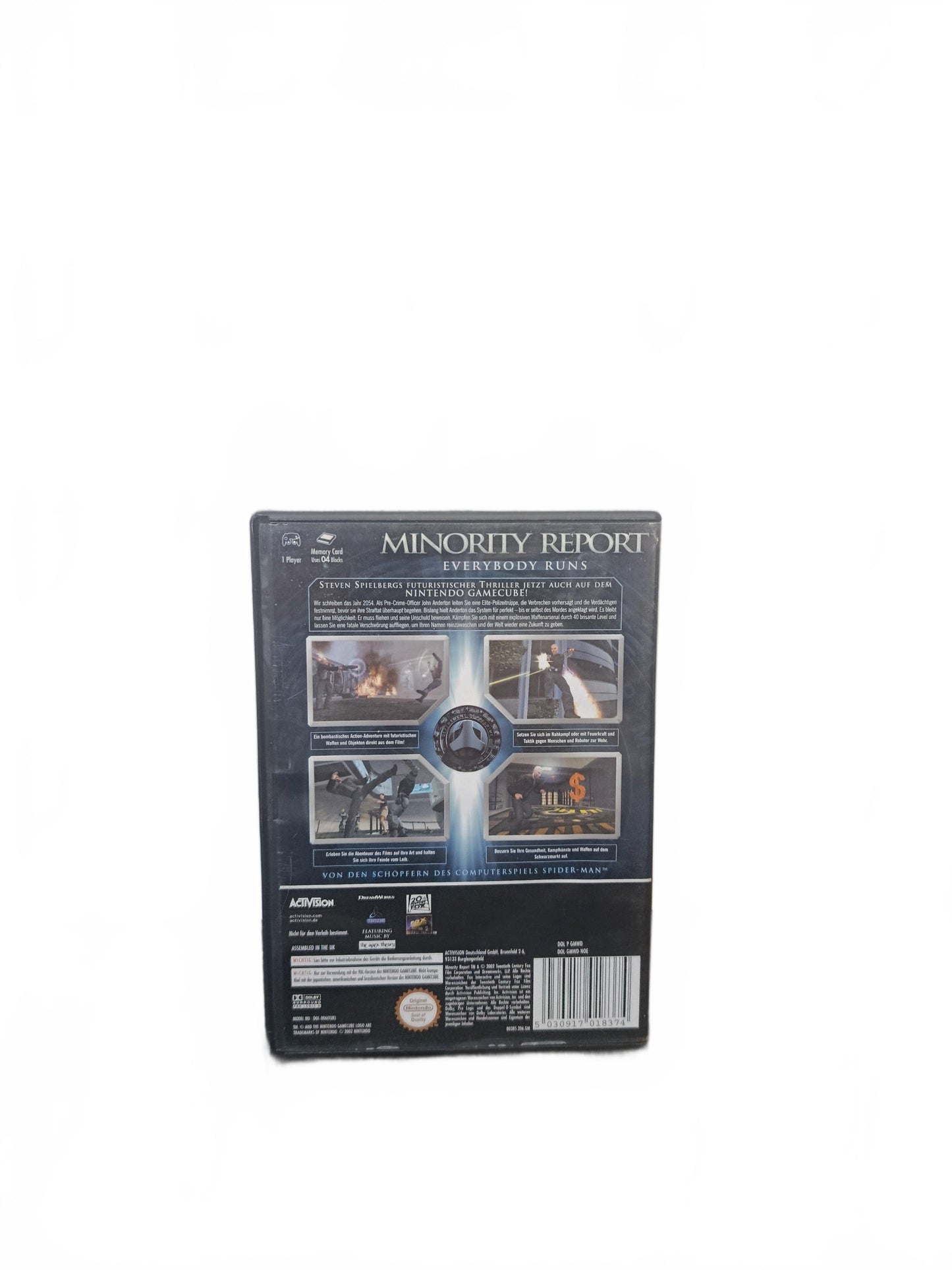 Minority Report Version NOE nintendo GameCube Complet
