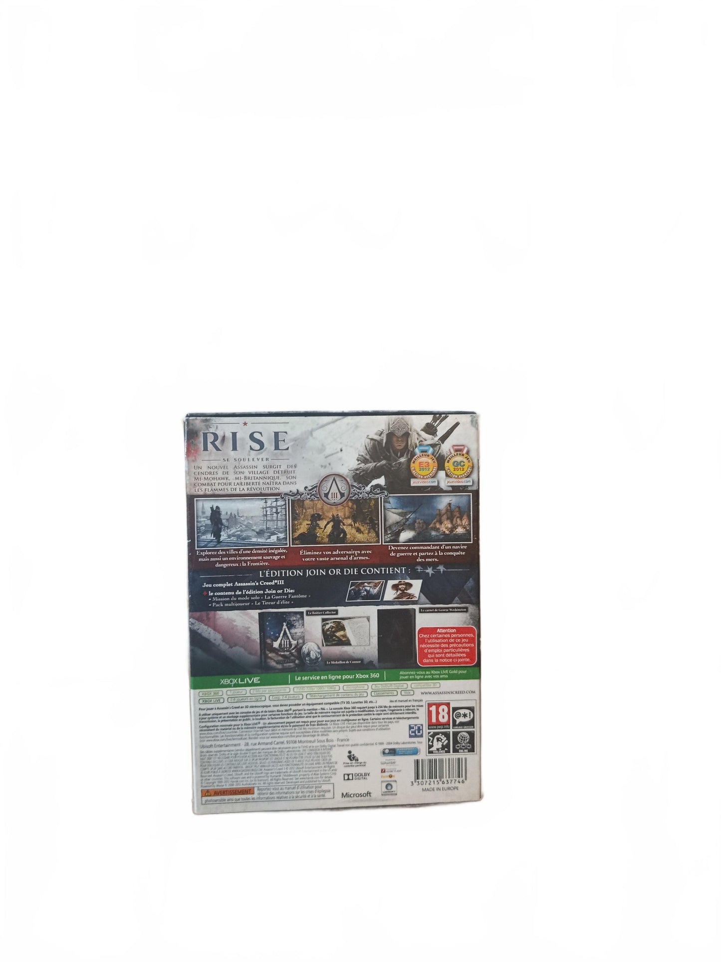 Assassin's Creed III Xbox 360 join Or Die Complet en boite FRA