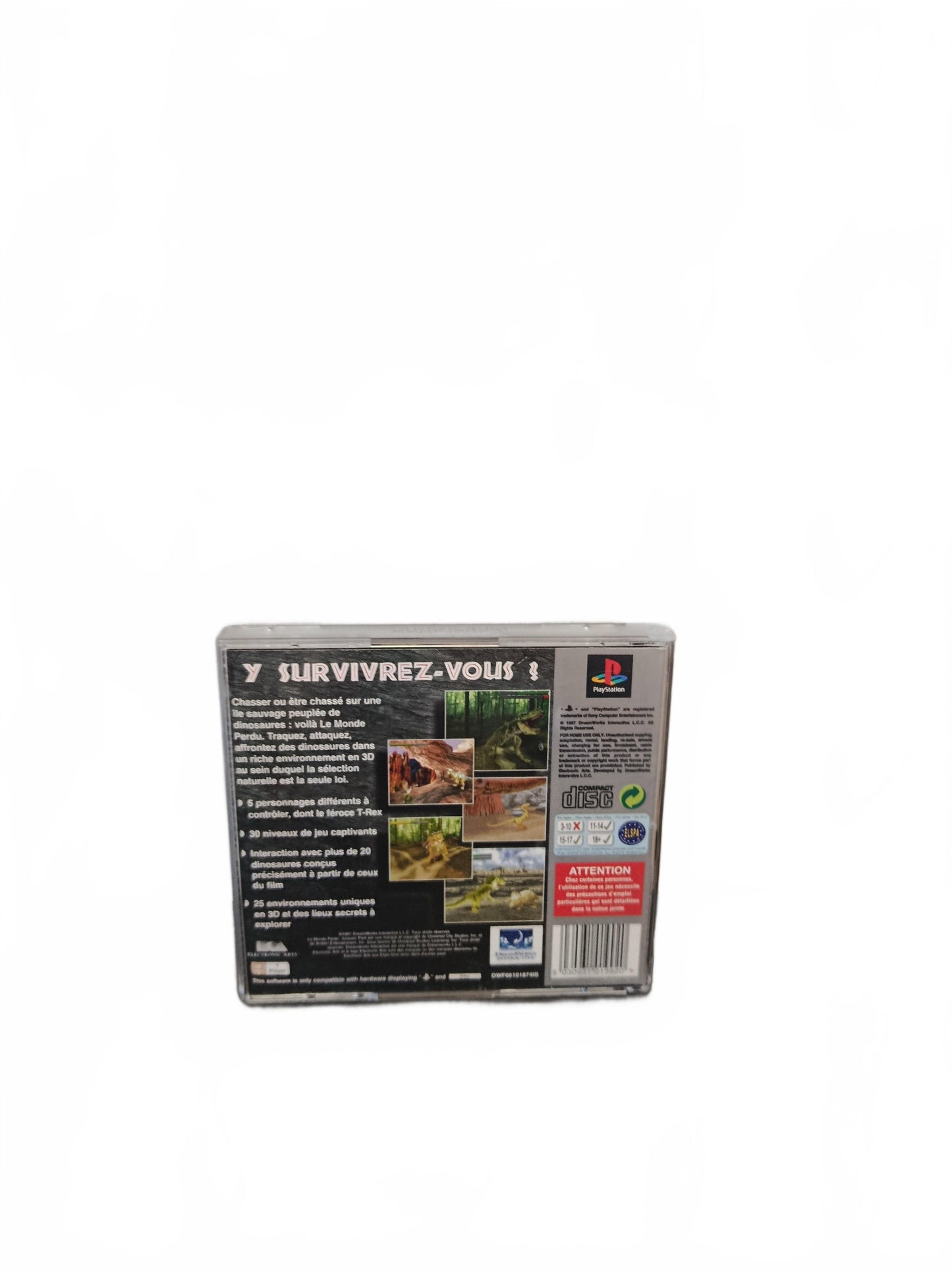 Le Monde Perdu Jurrassic Park Playstation 1 (PS1) Version Platinum