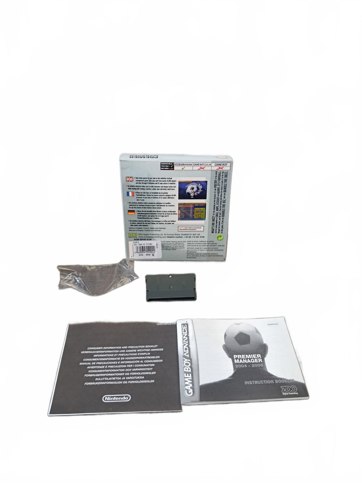 Premier manager 2004-2005 Game Boy Advance (GBA) complet