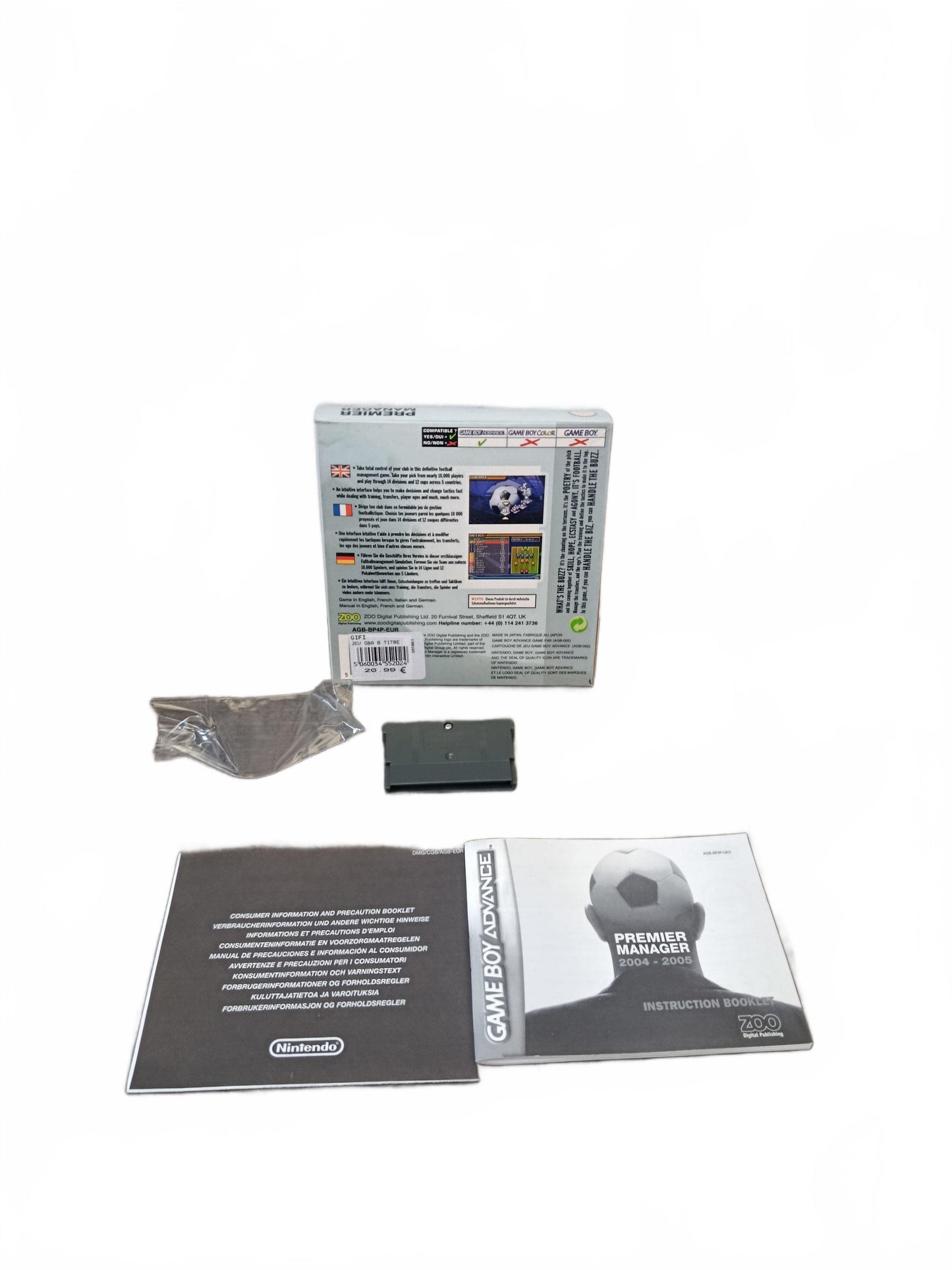 Premier manager 2004-2005 Game Boy Advance (GBA) complet