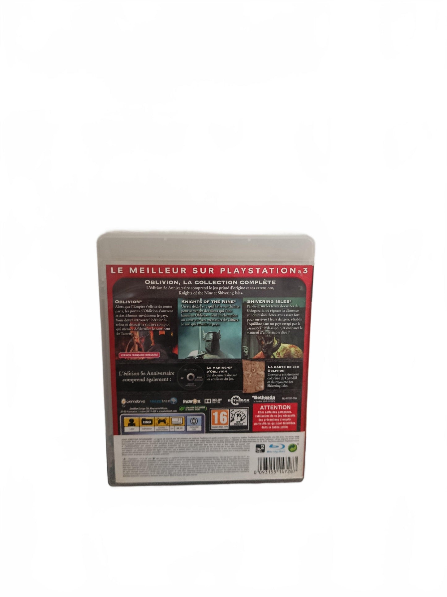 The Elder Scrolls IV: Oblivion Édition 5e Anniversaire Essentials PS3 PlayStation 3 Complet en Français