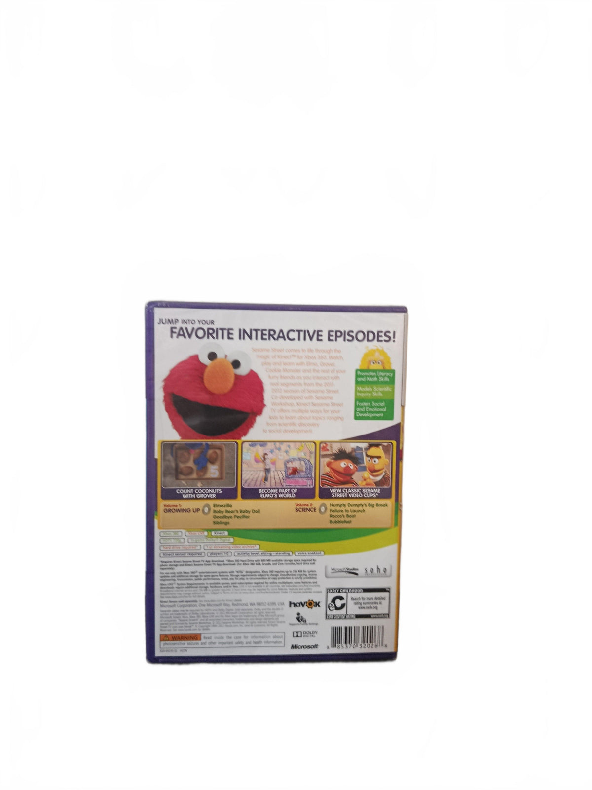 Kinect Sesame Street TV Xbox 360 Microsoft Xbox 360 Neuf en Français