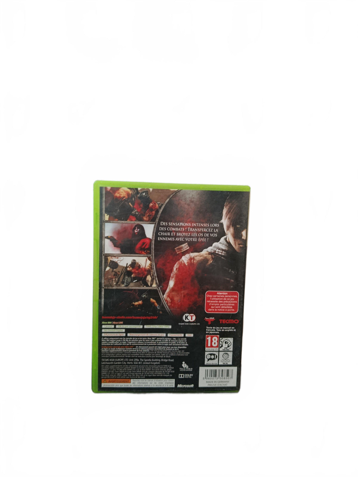 Ninja Gaiden 3 Xbox 360 Microsoft Xbox 360 Complet en Français