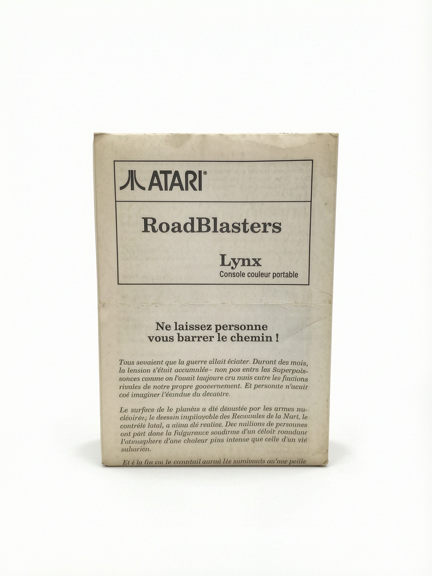 Notice Road Blasters Atari Lynx   Verison FRA