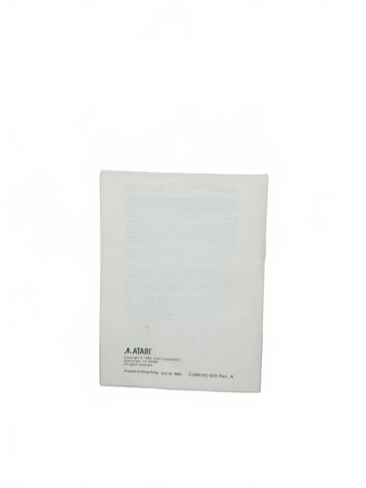 Notice Blue Lightning Atari Lynx Version FRA