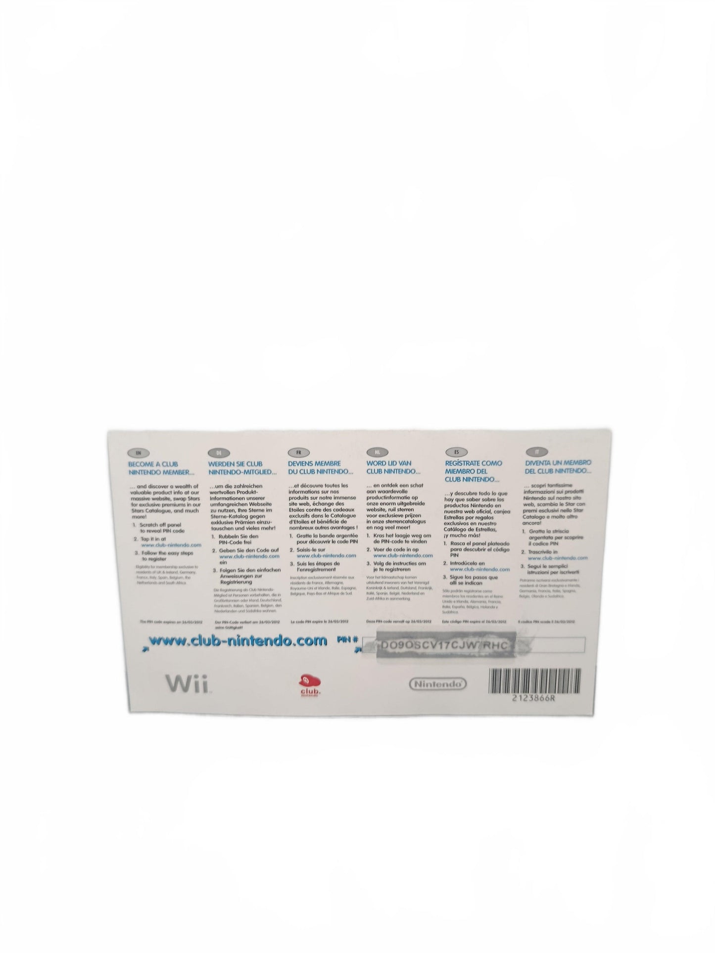 Carte VIP Club Nintendo Wario Land: The Shake Dimension Wii Nintendo Wii