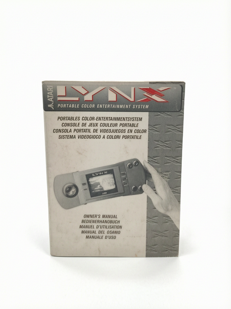 Notice de la console Atari Lynx multilingue